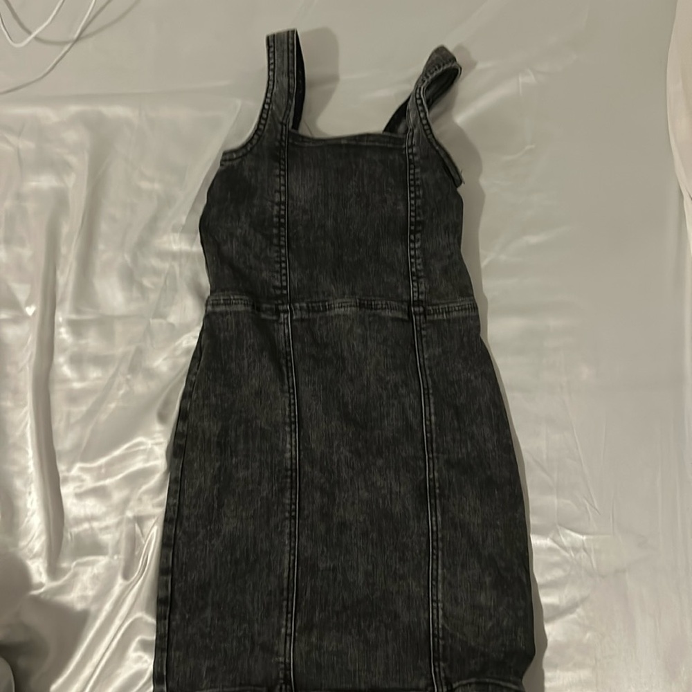 TARGET worn once denim black dress/overall dress